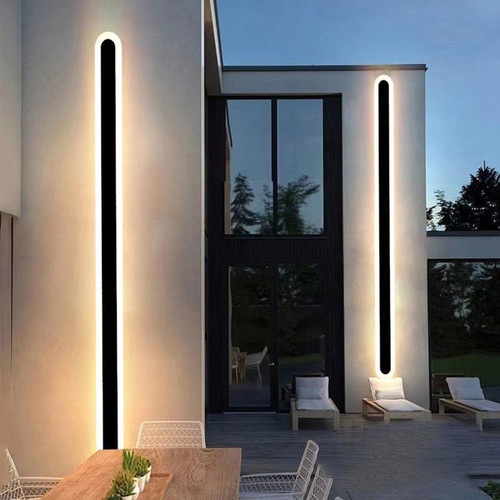Linear Oval Outdoor Wall Light