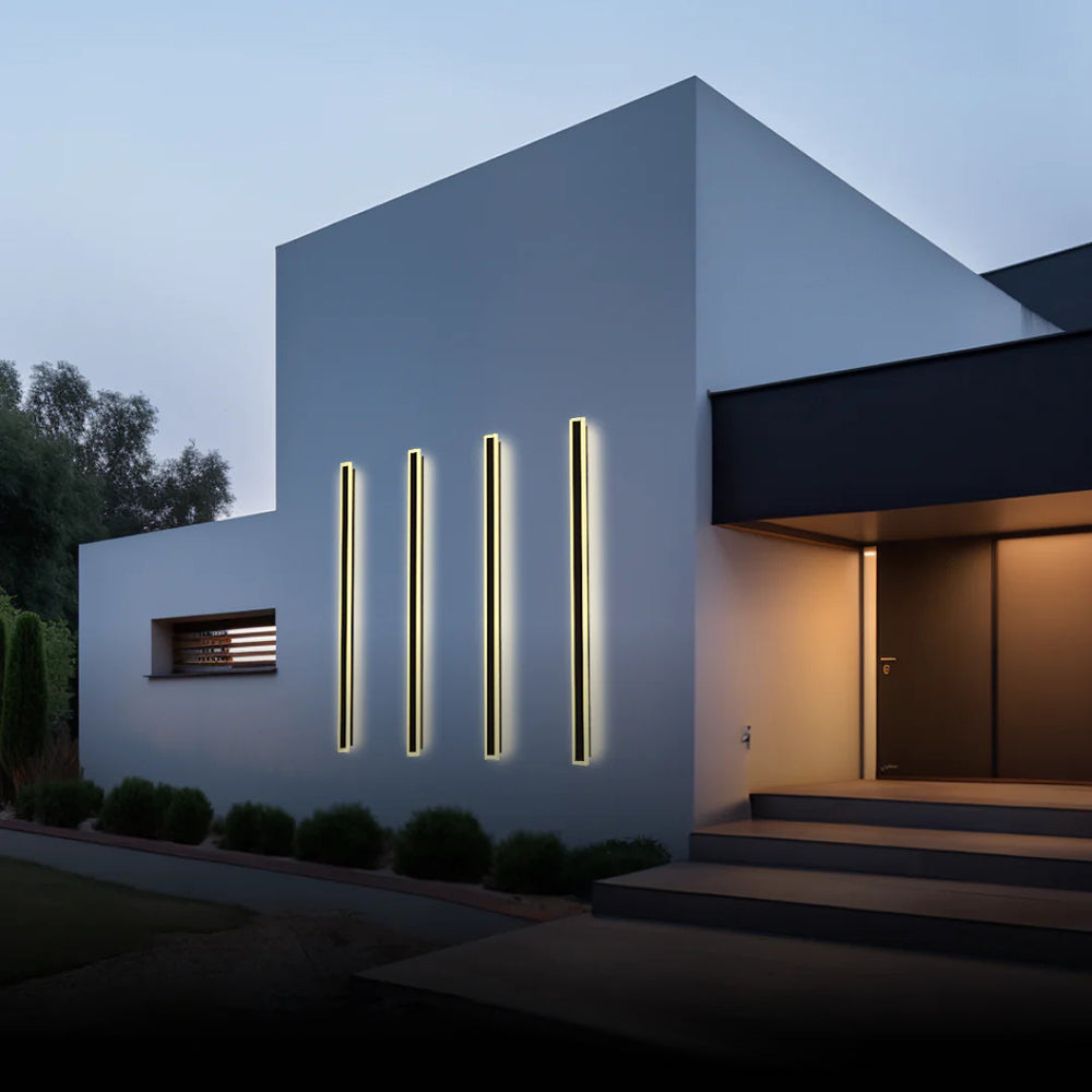 Linear Outdoor Wall Light – 12W 8x30cm – view 7