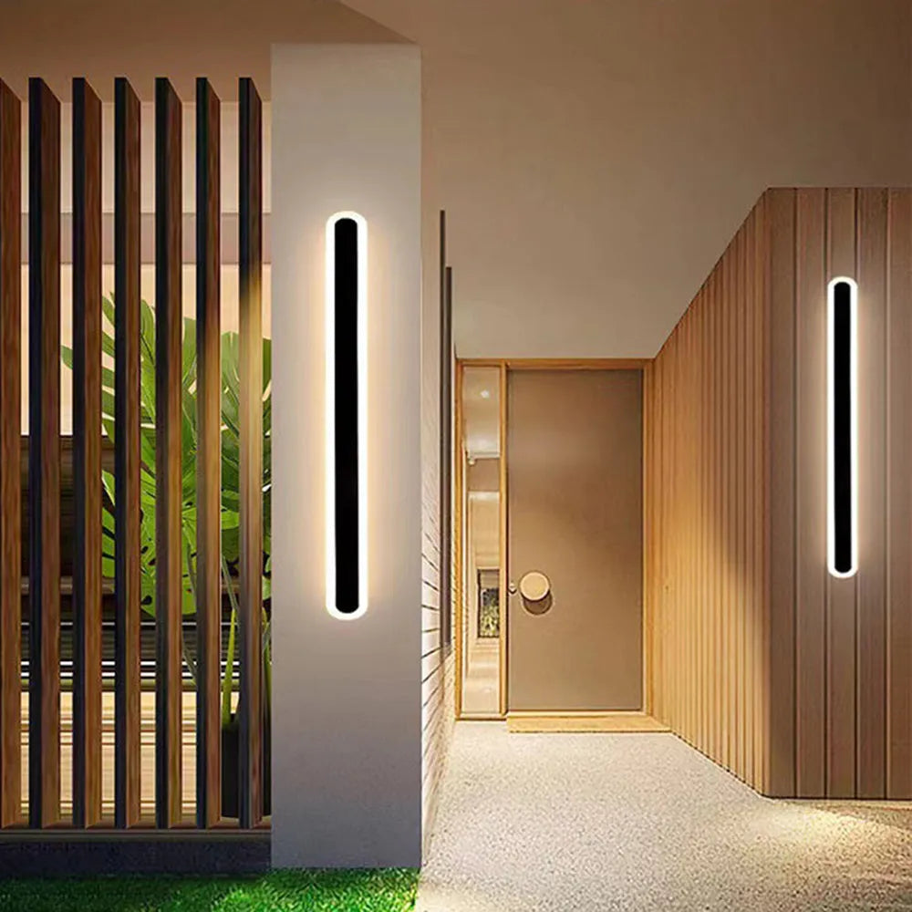 Linear Oval Outdoor Wall Light – view 3