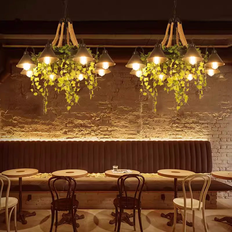 Retro Black Metal LED Chandelier – view 2