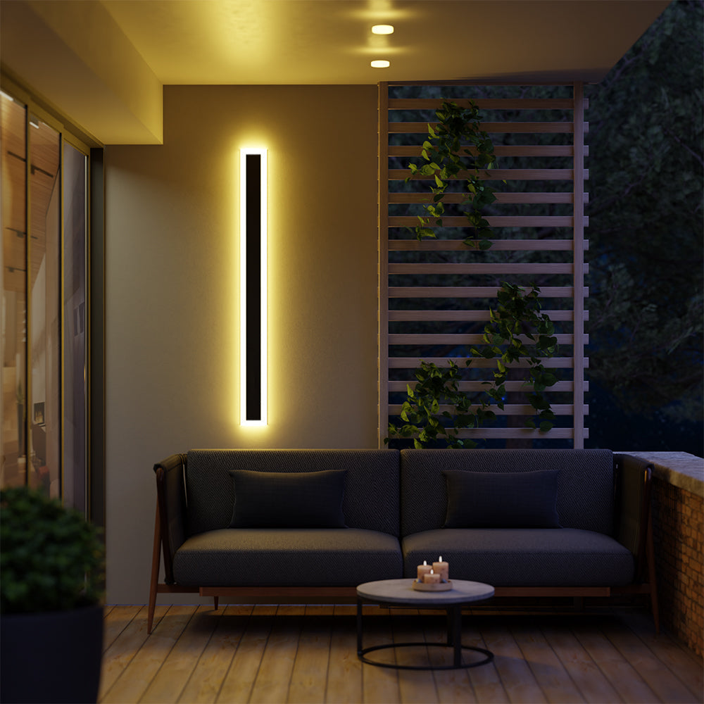 Linear Outdoor Wall Light – 12W 8x30cm – view 20