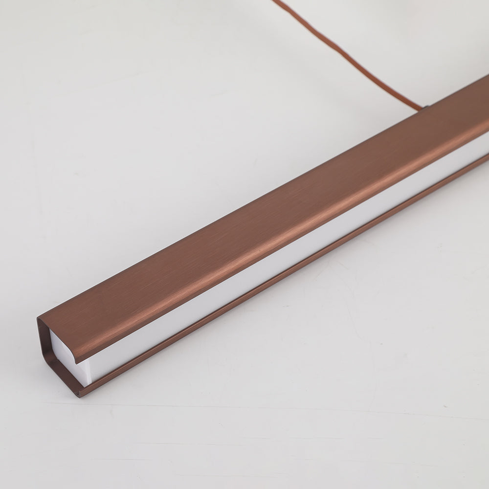 Linear Metal LED Pendant Light Black and Brown – view 19
