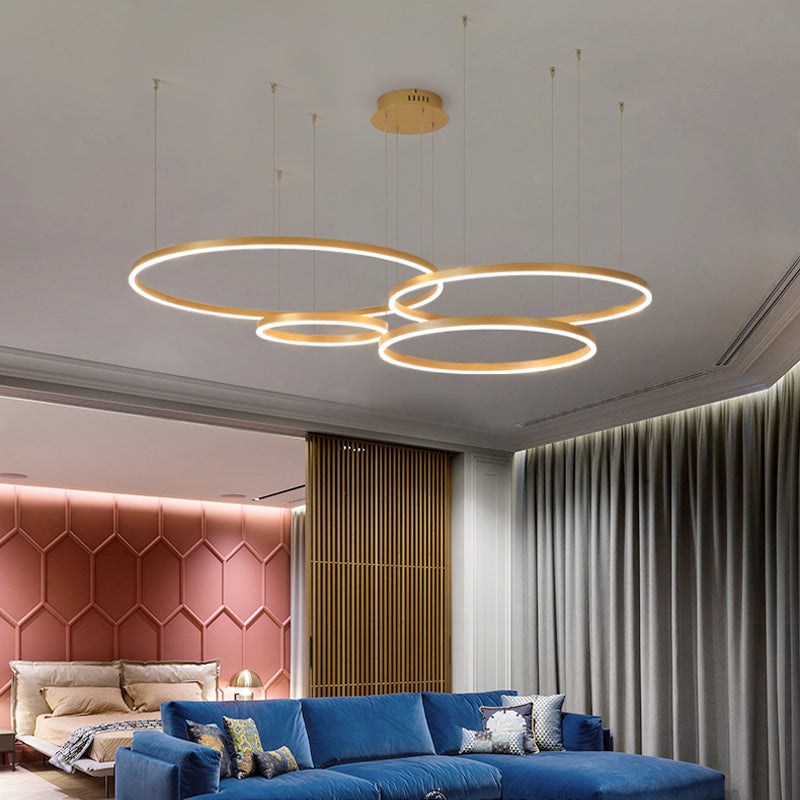 Triple-Ring Linear Pendant Light – view 18