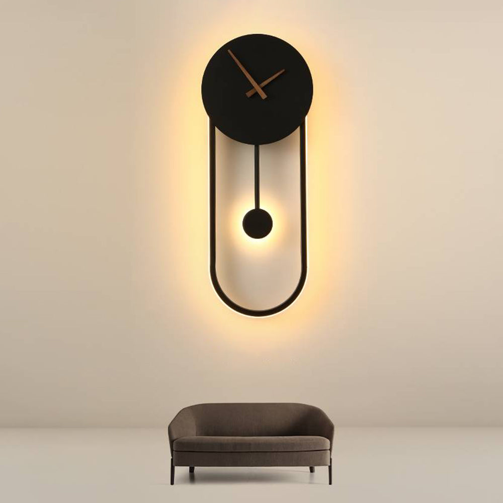 Clock Wall Light, Gold and Black – view 12