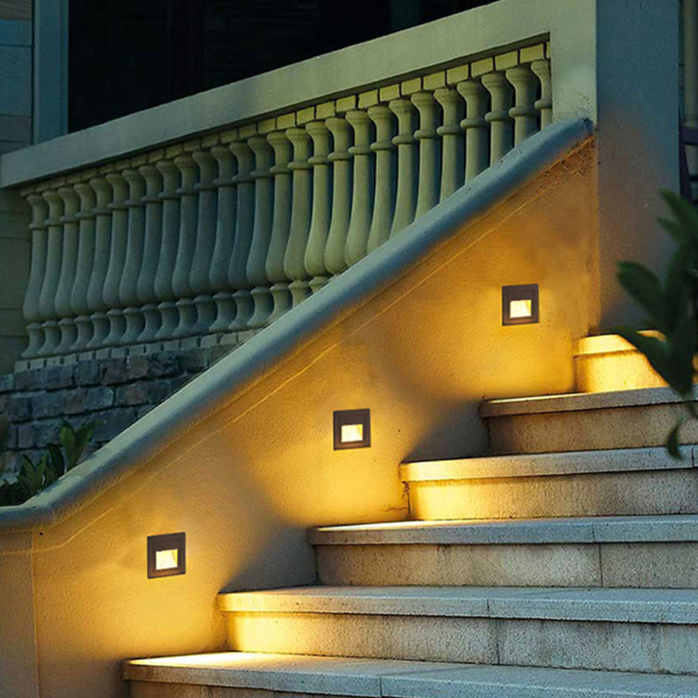 Metal Square Outdoor Deck and Step Light, Black – view 6