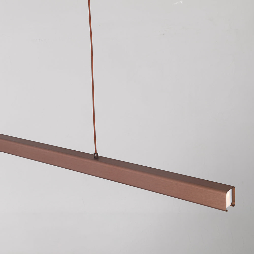 Linear Metal LED Pendant Light Black and Brown – view 18
