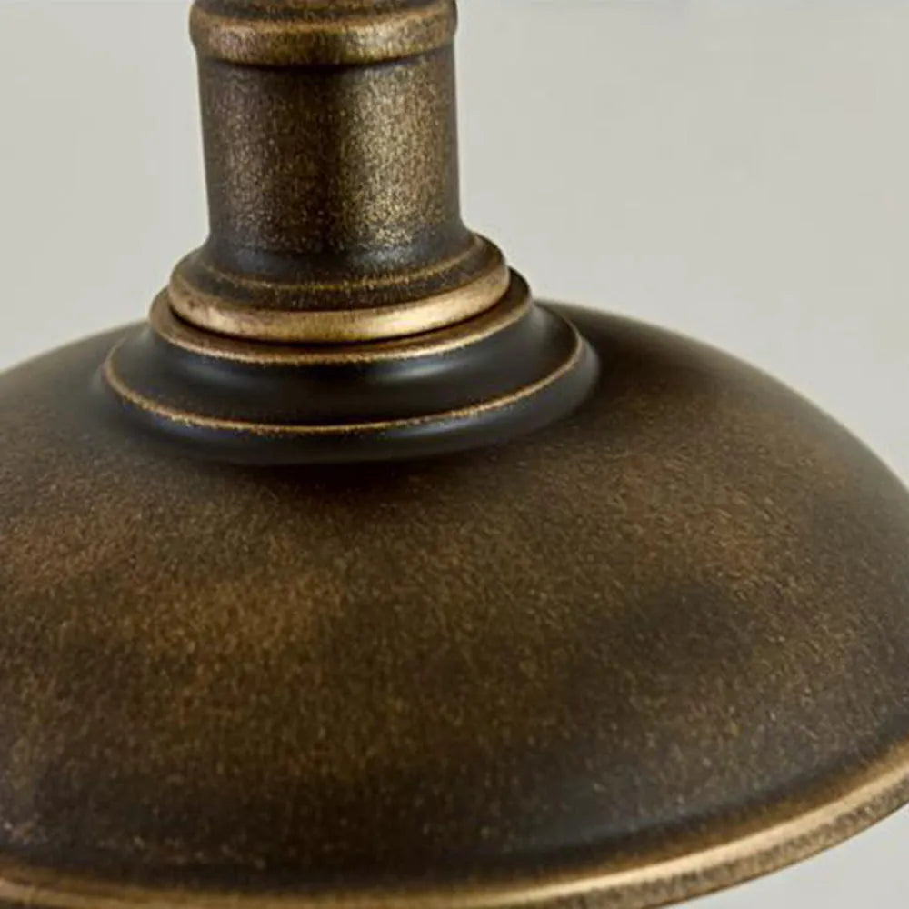 Rustic Bowl Shaped Metal Wall Light, Antique Brass – view 11