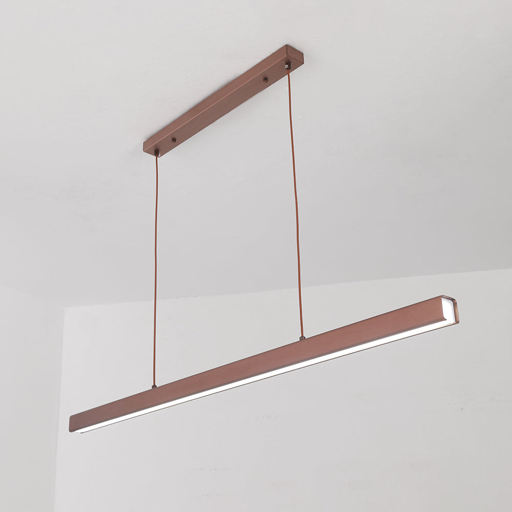 Linear Metal LED Pendant Light Black and Brown – view 14