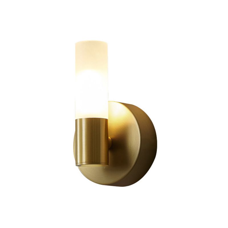 Cylindrical Metal LED Wall Light, Gold – view 9