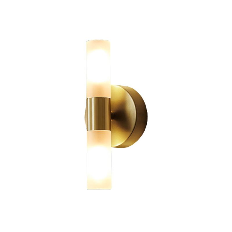 Cylindrical Metal LED Wall Light, Gold – view 10