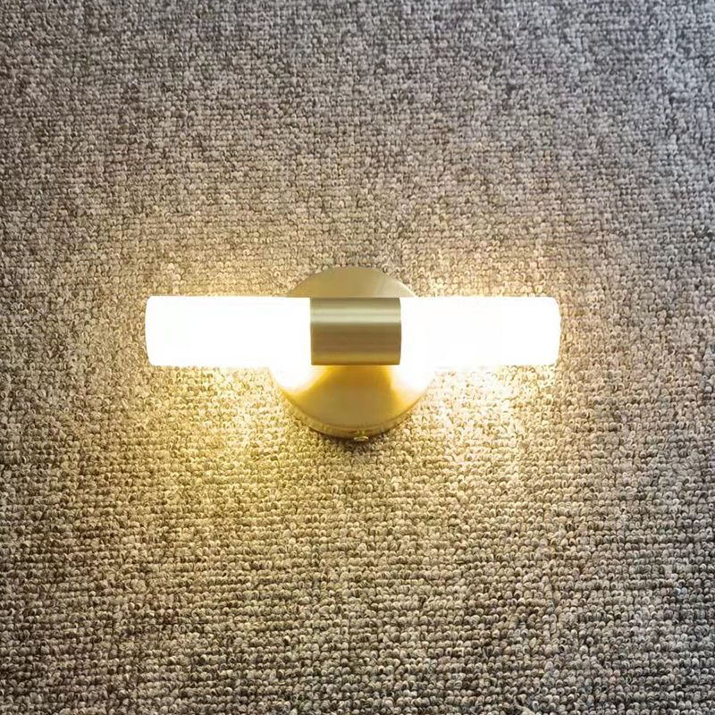 Cylindrical Metal LED Wall Light, Gold – view 12