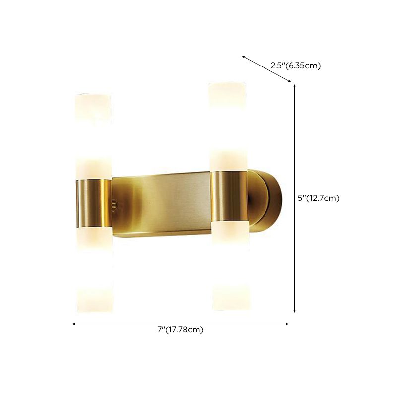 Cylindrical Metal LED Wall Light, Gold – view 7
