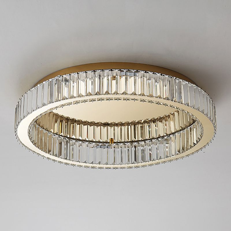 Gold Art Deco Crystal Ceiling Light – view 7