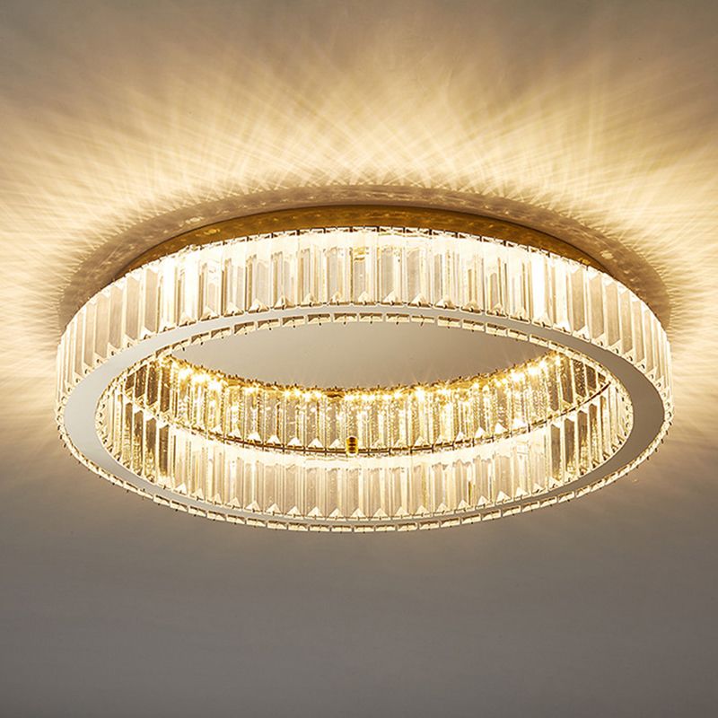 Gold Art Deco Crystal Ceiling Light – view 8