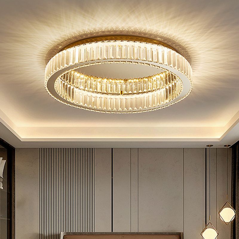 Gold Art Deco Crystal Ceiling Light – view 5