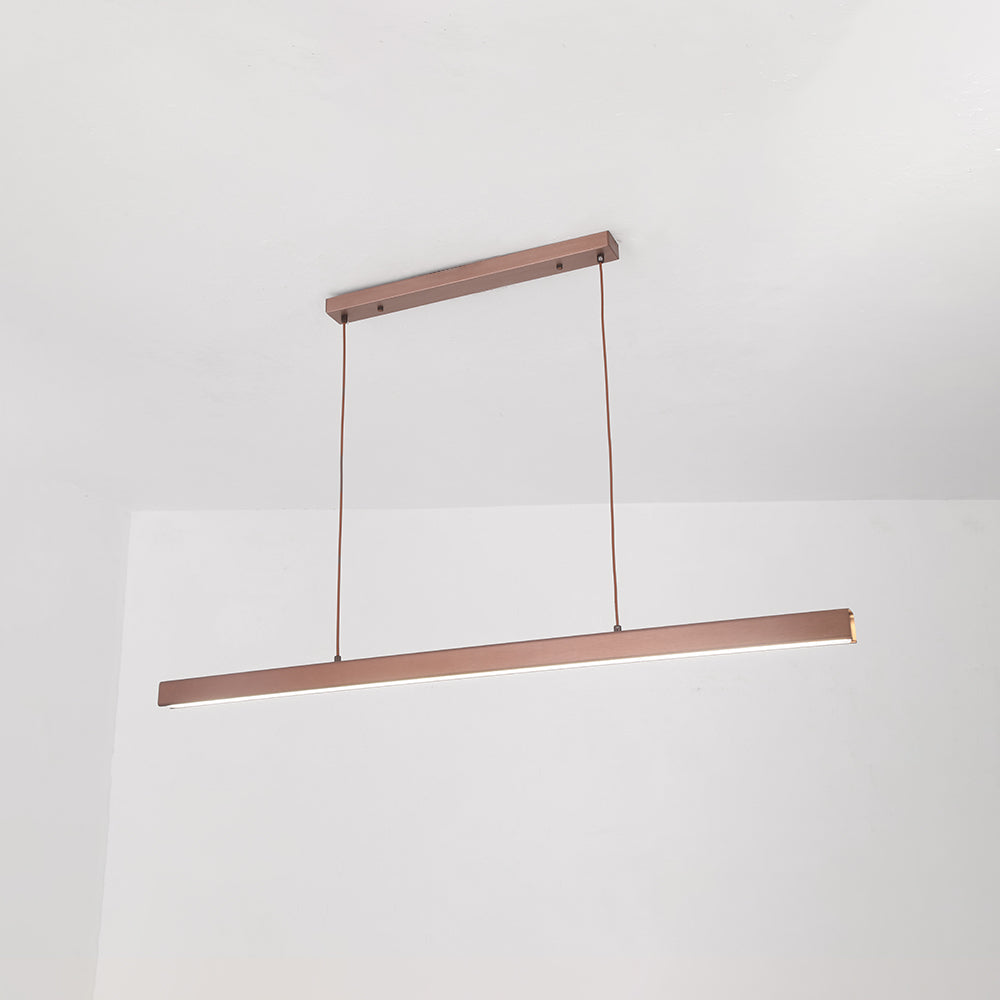 Linear Metal LED Pendant Light Black and Brown – view 16