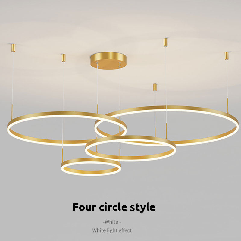 Triple-Ring Linear Pendant Light – view 9