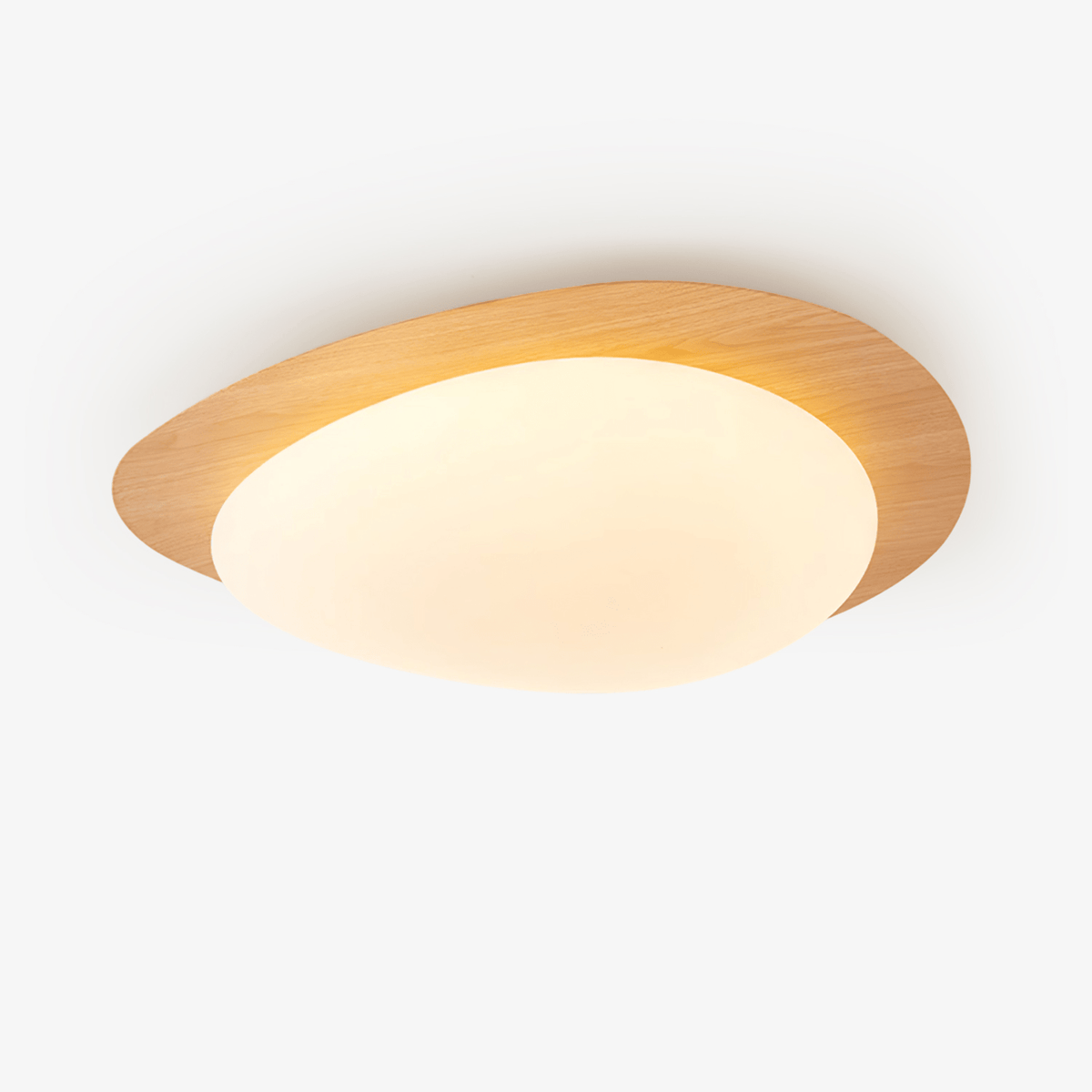 Pebble Walnut Ceiling Light