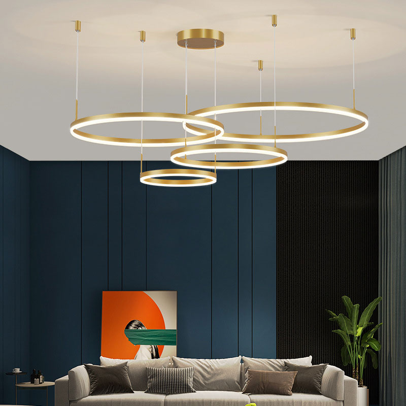 Triple-Ring Linear Pendant Light – view 24