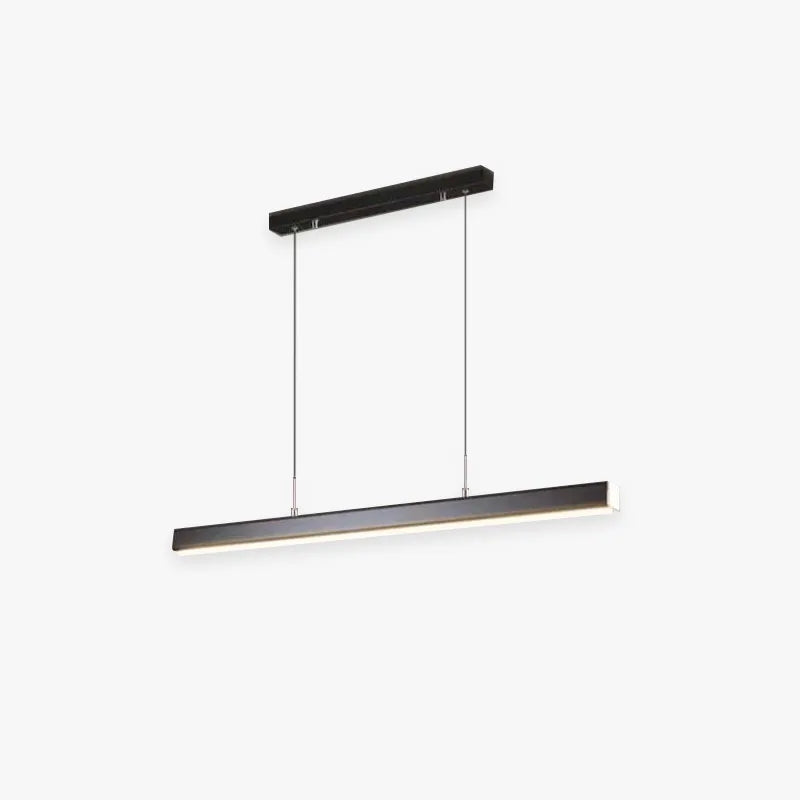 Linear Metal LED Pendant Light Black and Brown – view 1