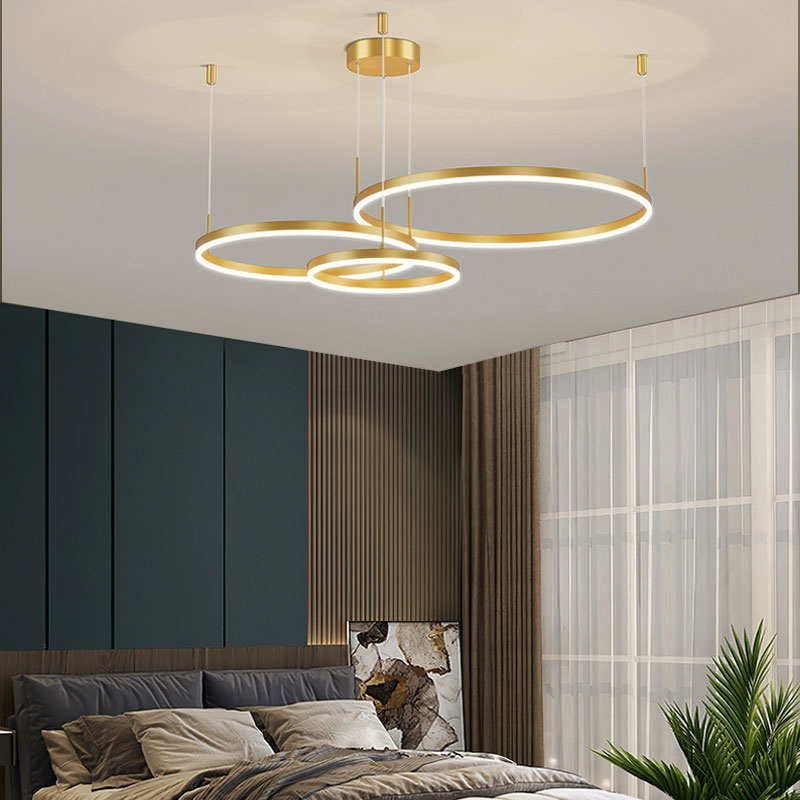 Triple-Ring Linear Pendant Light – view 25