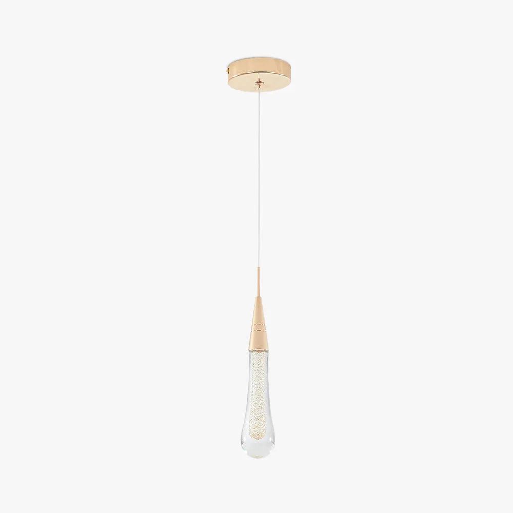 Teardrop Gold Pendant Light – view 1