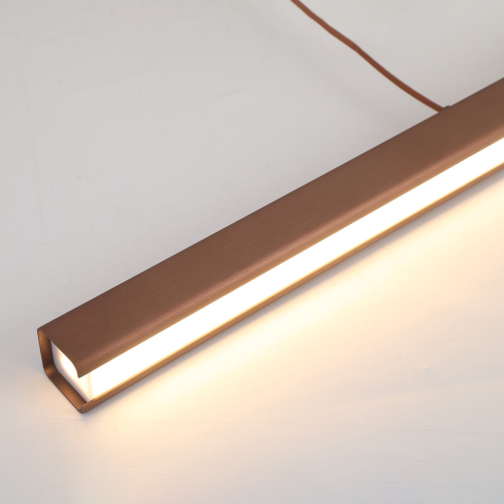 Linear Metal LED Pendant Light Black and Brown – view 20