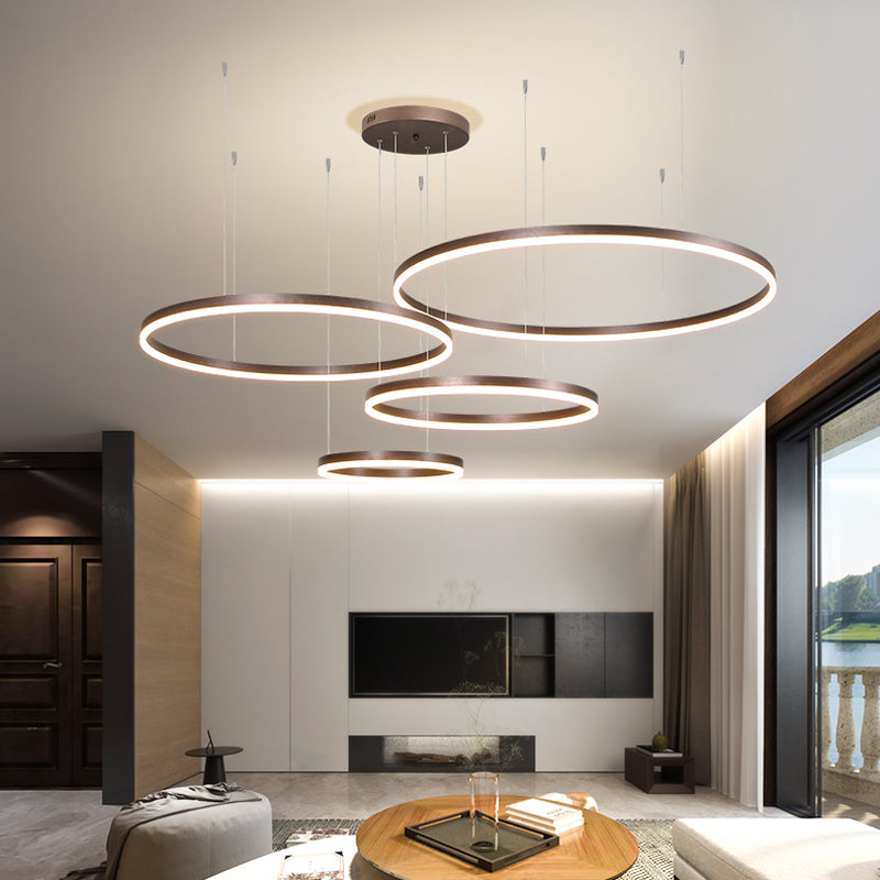 Triple-Ring Linear Pendant Light – view 6