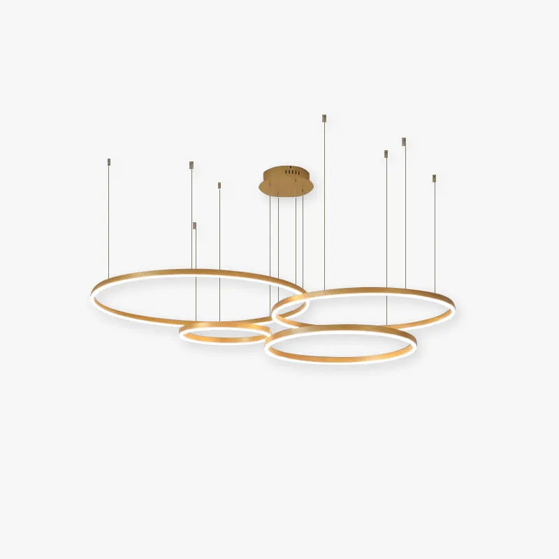 Triple-Ring Linear Pendant Light – view 1