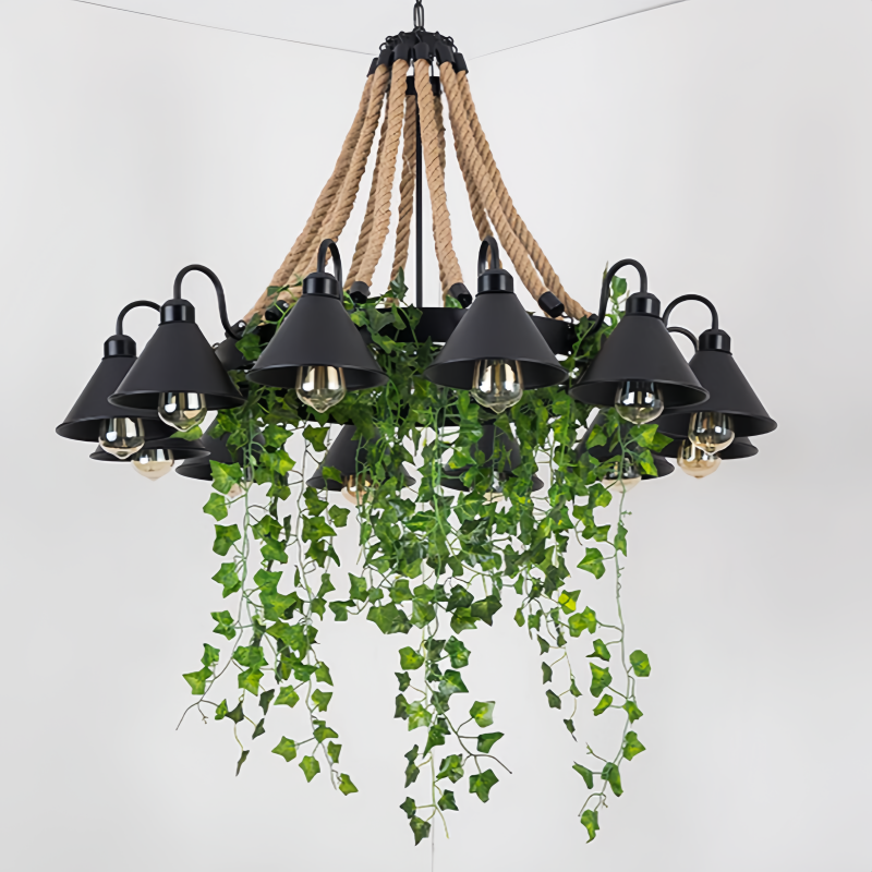 Retro Black Metal LED Chandelier – view 6