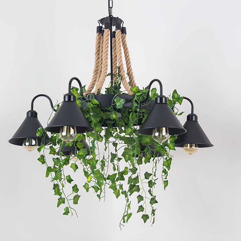 Retro Black Metal LED Chandelier – view 5