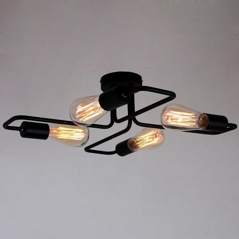 Black Industrial Metal Ceiling Light – view 8