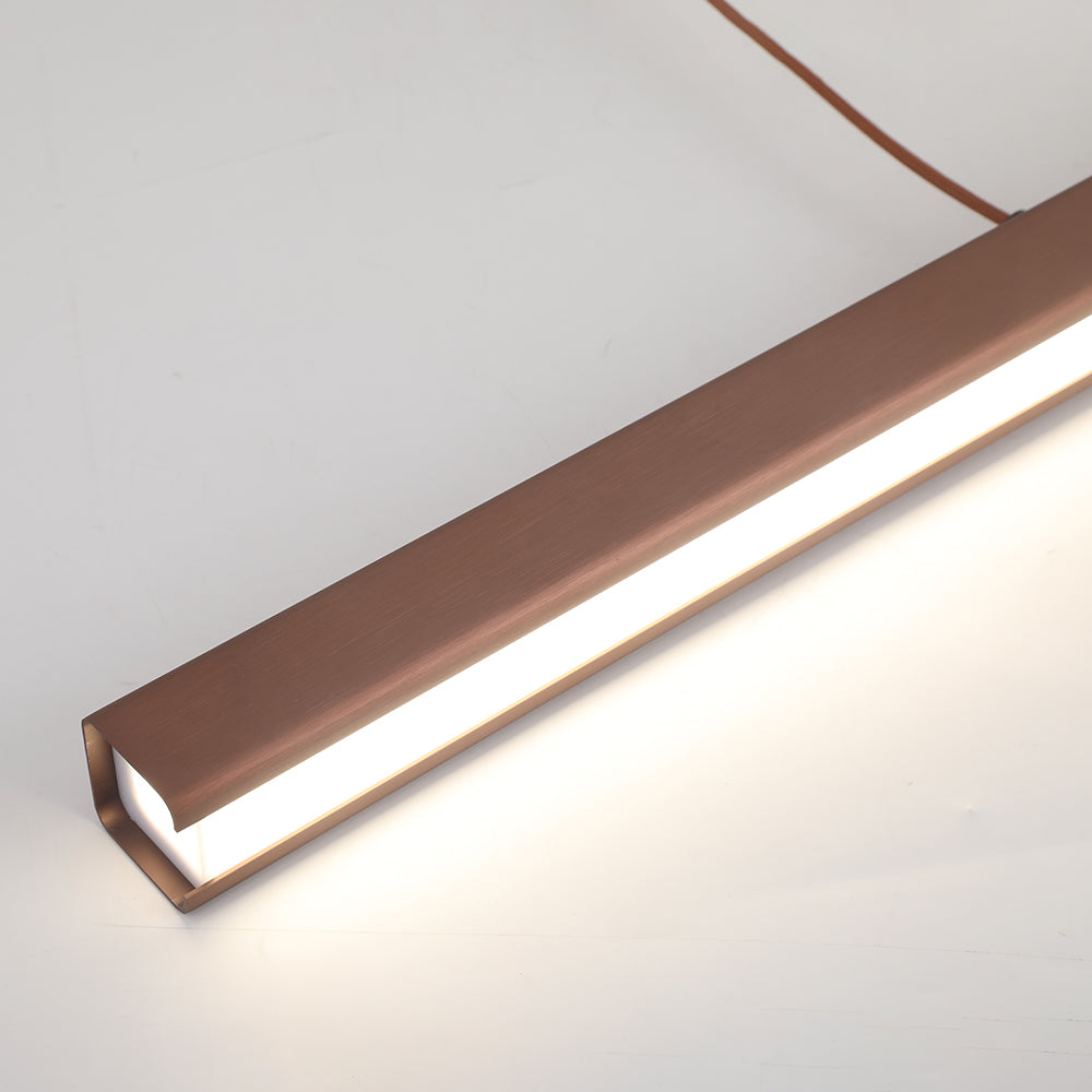 Linear Metal LED Pendant Light Black and Brown – view 21