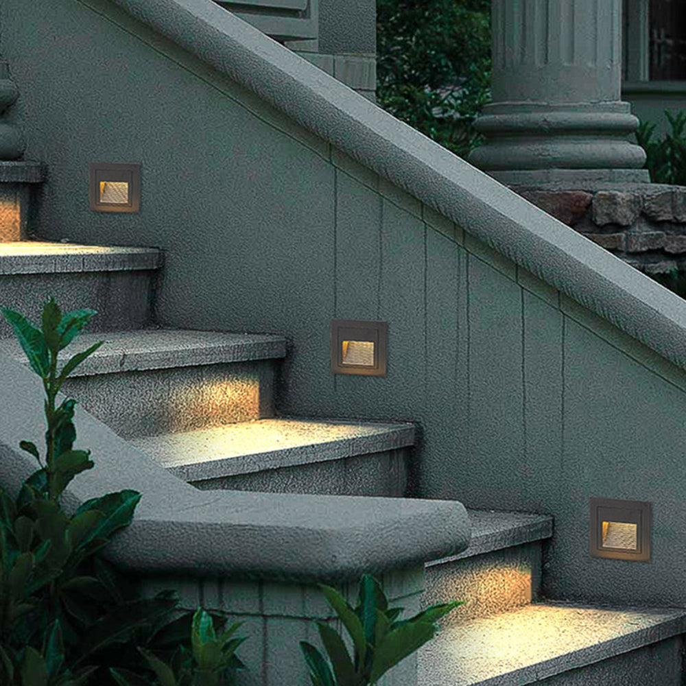 Metal Square Outdoor Deck and Step Light, Black – view 9