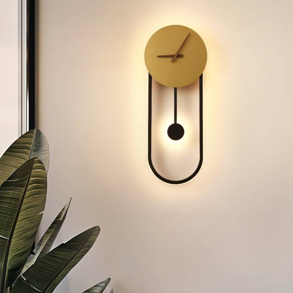 Clock Wall Light, Gold and Black – view 13
