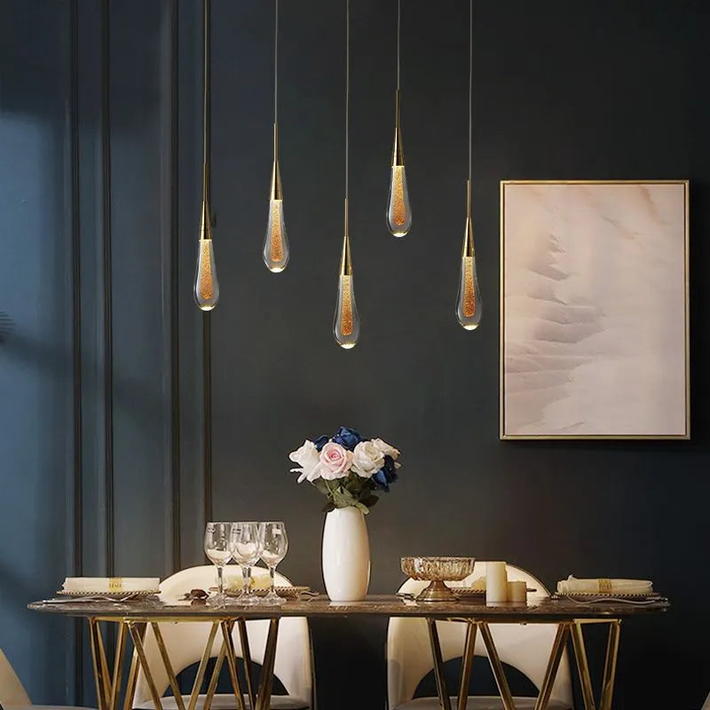 Teardrop Gold Pendant Light – view 10