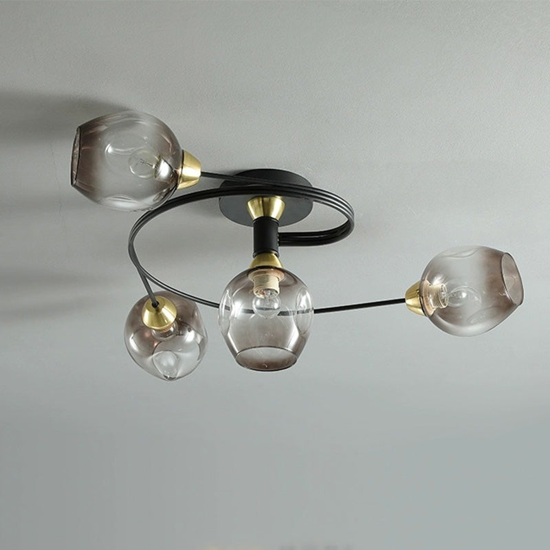 Black and Gold Glass Ceiling Light – view 17