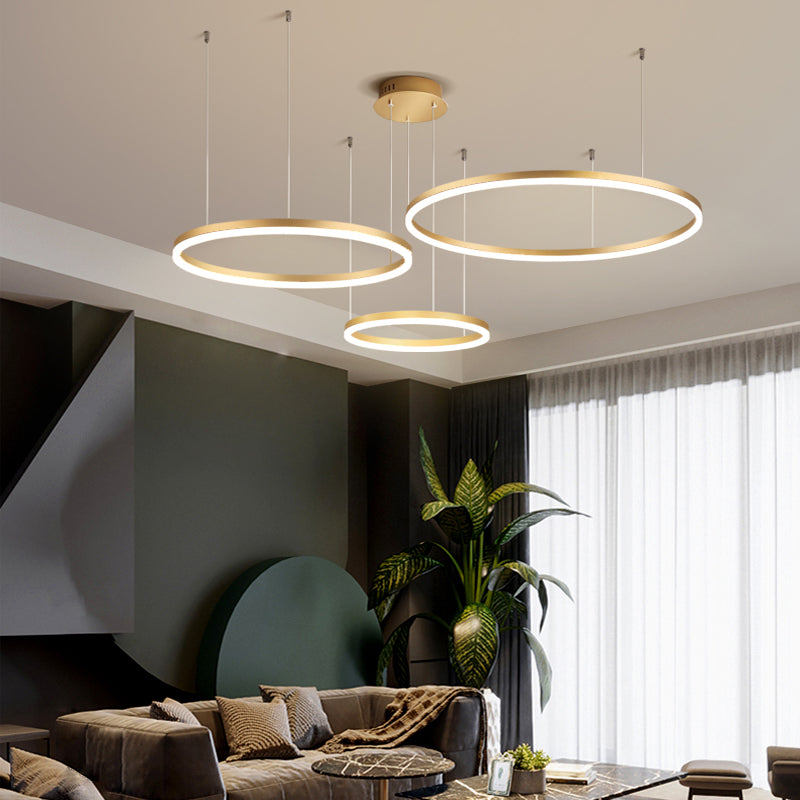 Triple-Ring Linear Pendant Light – view 20