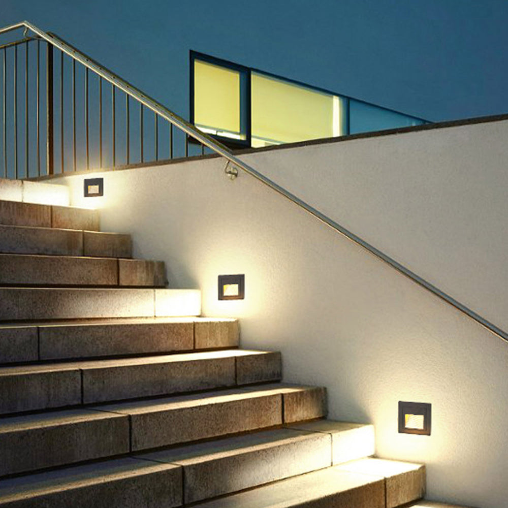 Metal Square Outdoor Deck and Step Light, Black – view 10