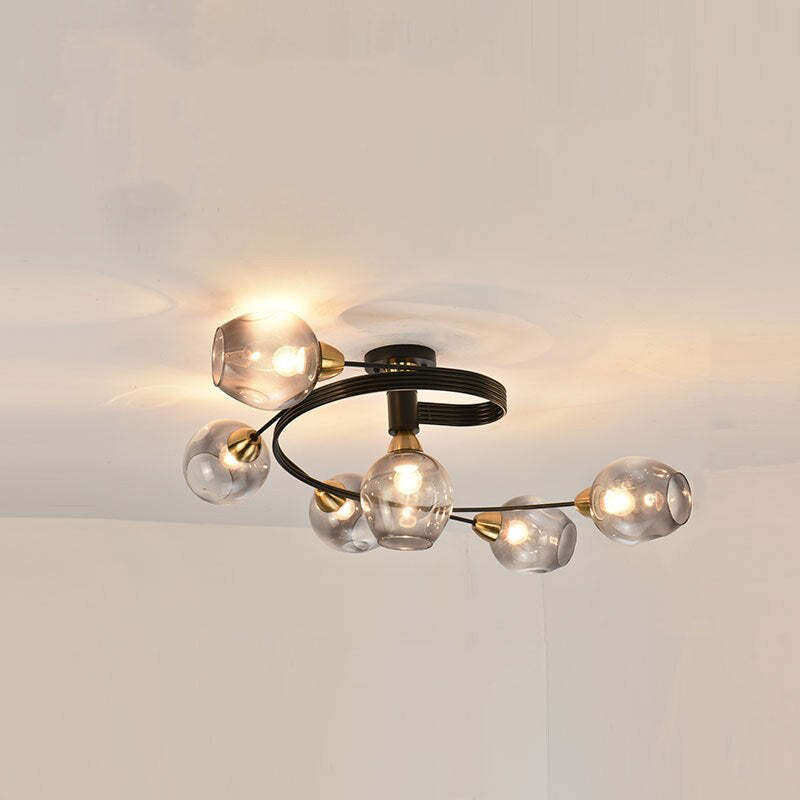Black and Gold Glass Ceiling Light – view 10