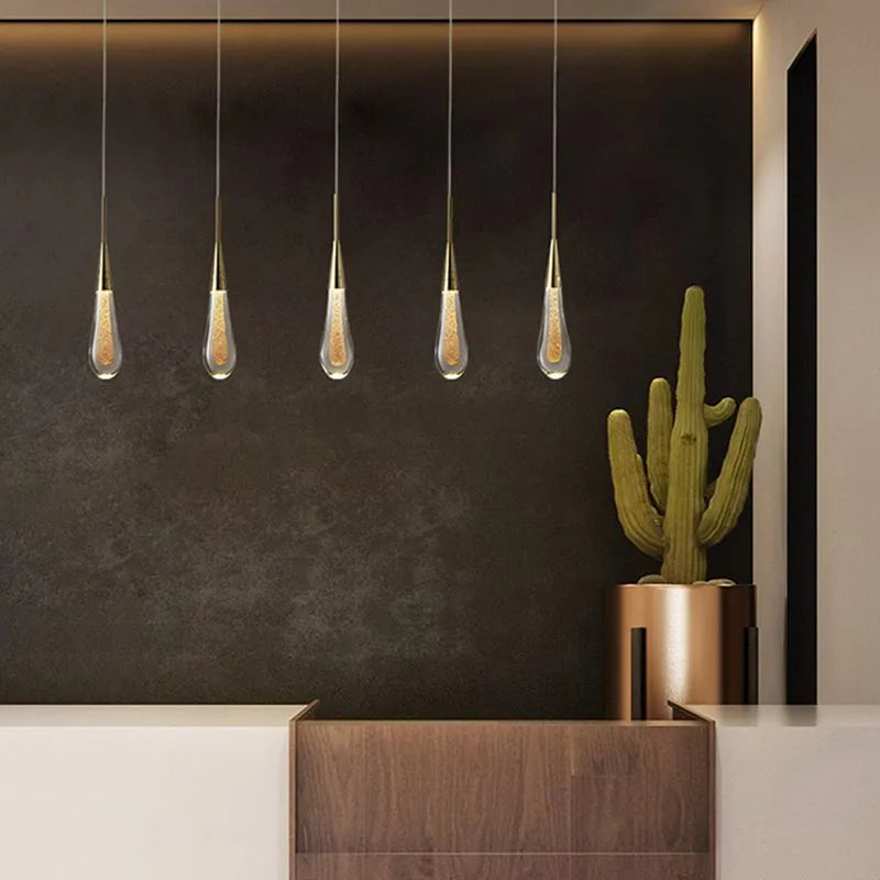 Teardrop Gold Pendant Light – view 11