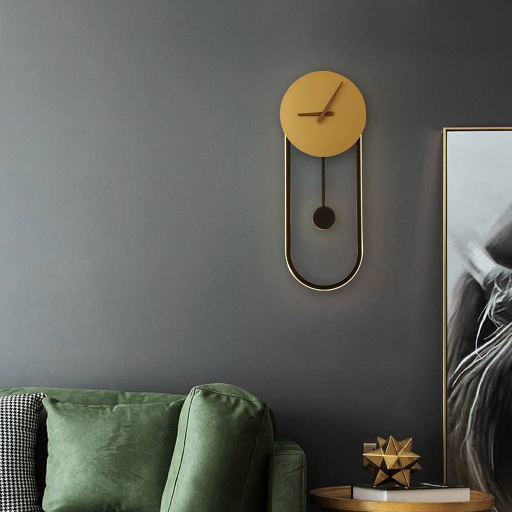 Clock Wall Light, Gold and Black – view 10