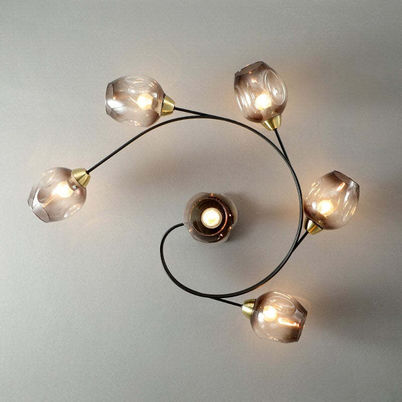 Black and Gold Glass Ceiling Light – view 7