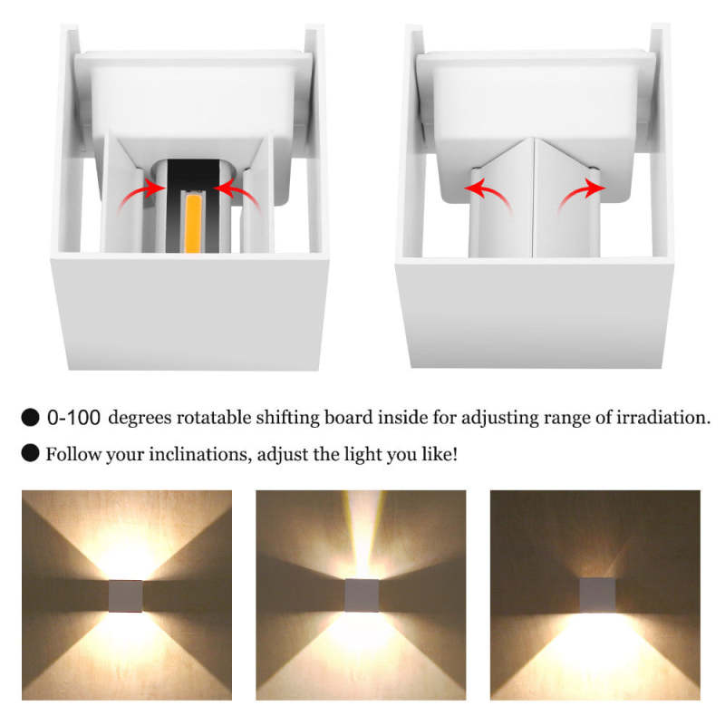 Adjustable Square Outdoor Wall Light LED – view 18