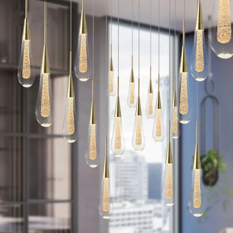 Teardrop Gold Pendant Light – view 12