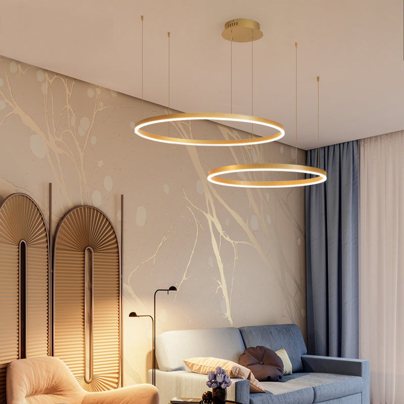 Triple-Ring Linear Pendant Light – view 3