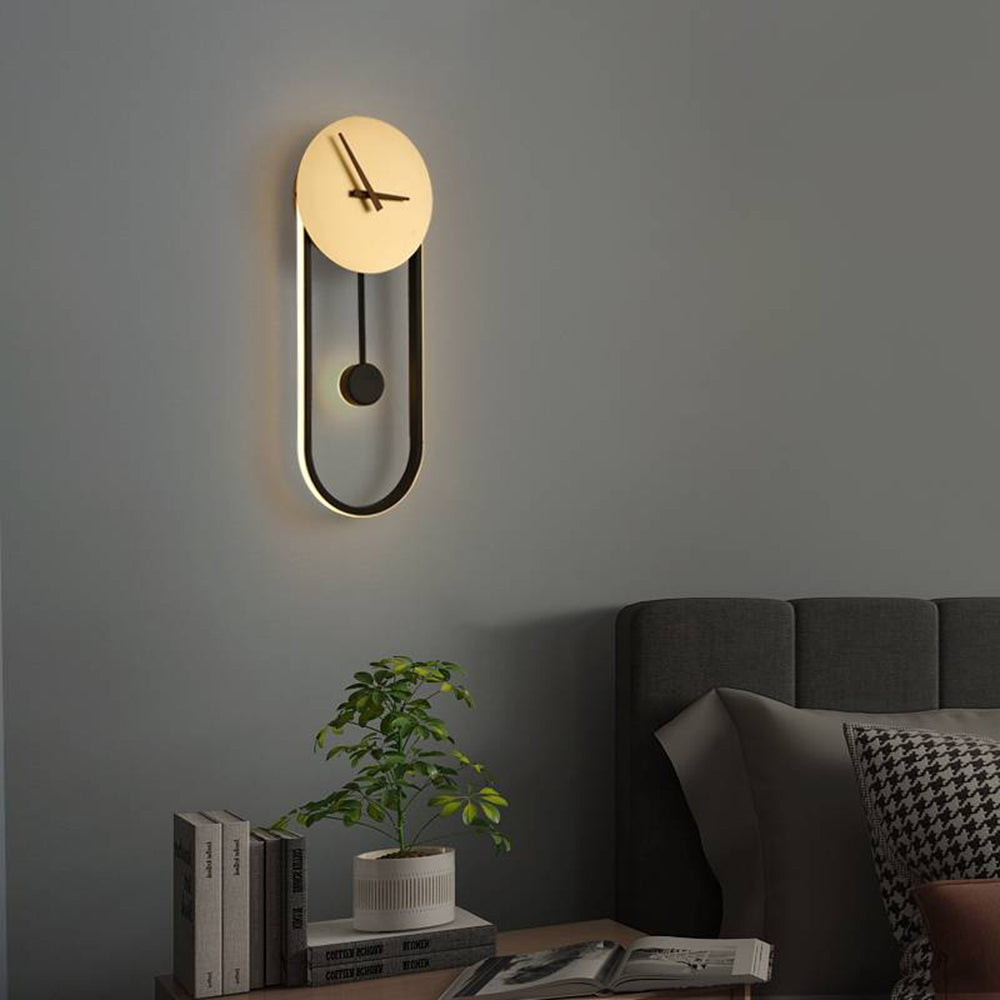 Clock Wall Light, Gold and Black – view 11