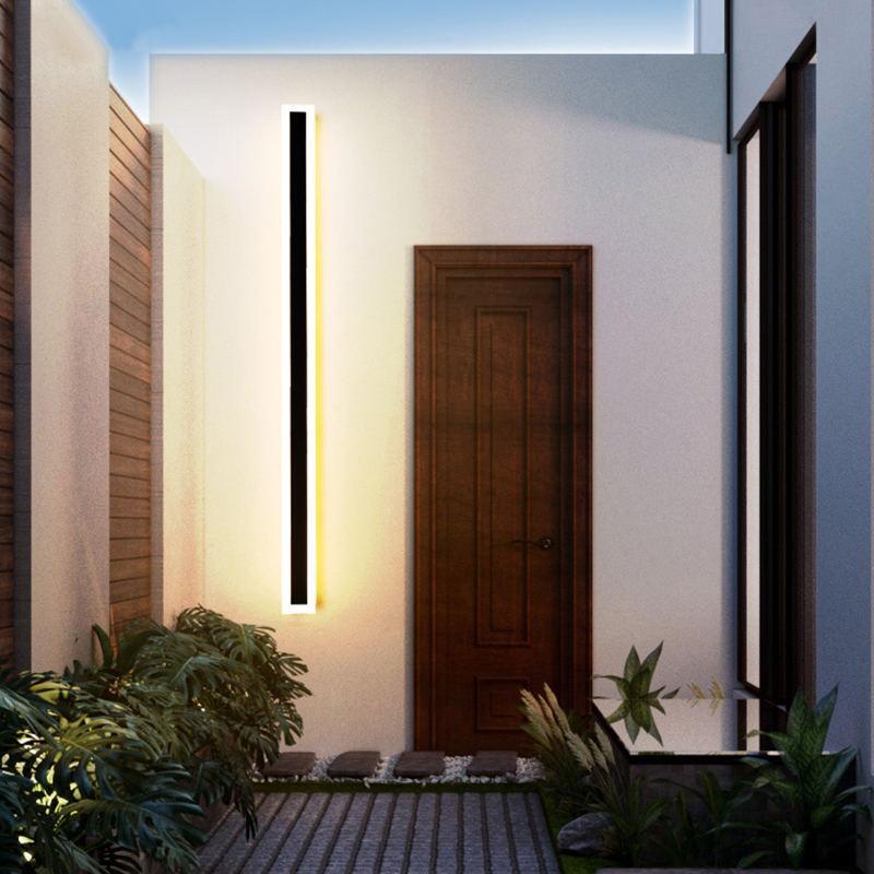 Linear Outdoor Wall Light – 12W 8x30cm – view 16