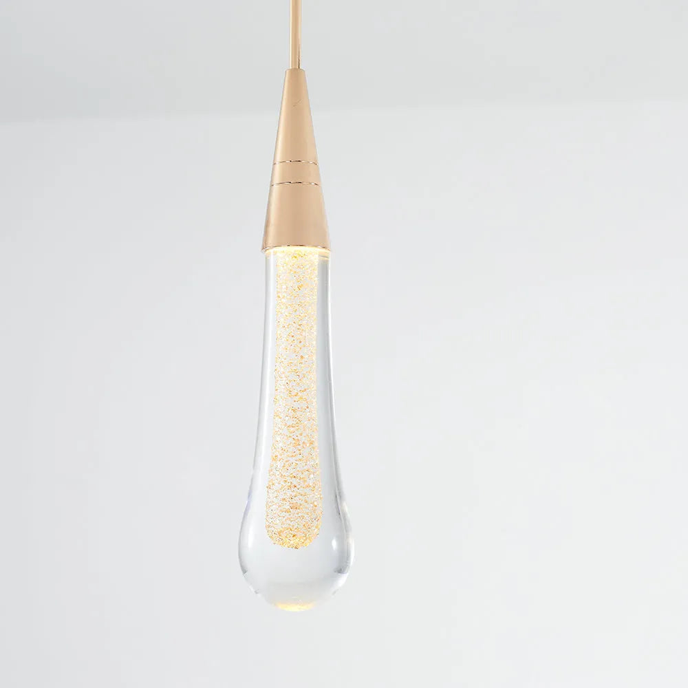 Teardrop Gold Pendant Light – view 4
