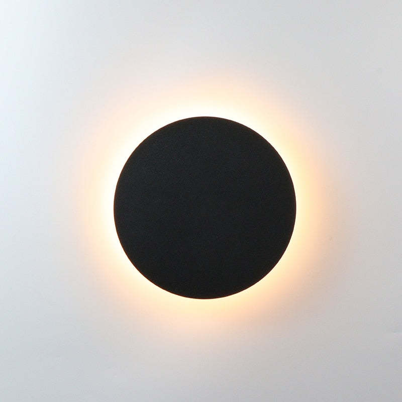 Minimalist Round and Square Outdoor Wall Light LED, Black and White – view 13